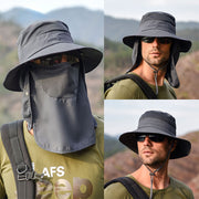 fisherman cap with neck cover, view 6 - MRSLM