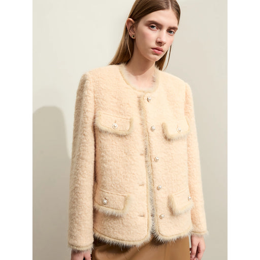 camel wool blend coat, view 2 - MRSLM