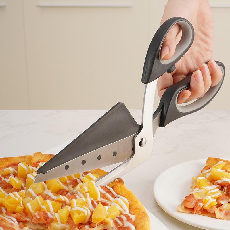 2-in-1 pizza scissors with detachable shovel, view 2 - MRSLM