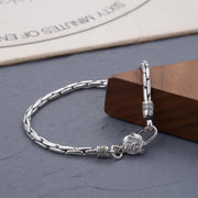 men's s925 silver bamboo bracelet, view 4 - MRSLM