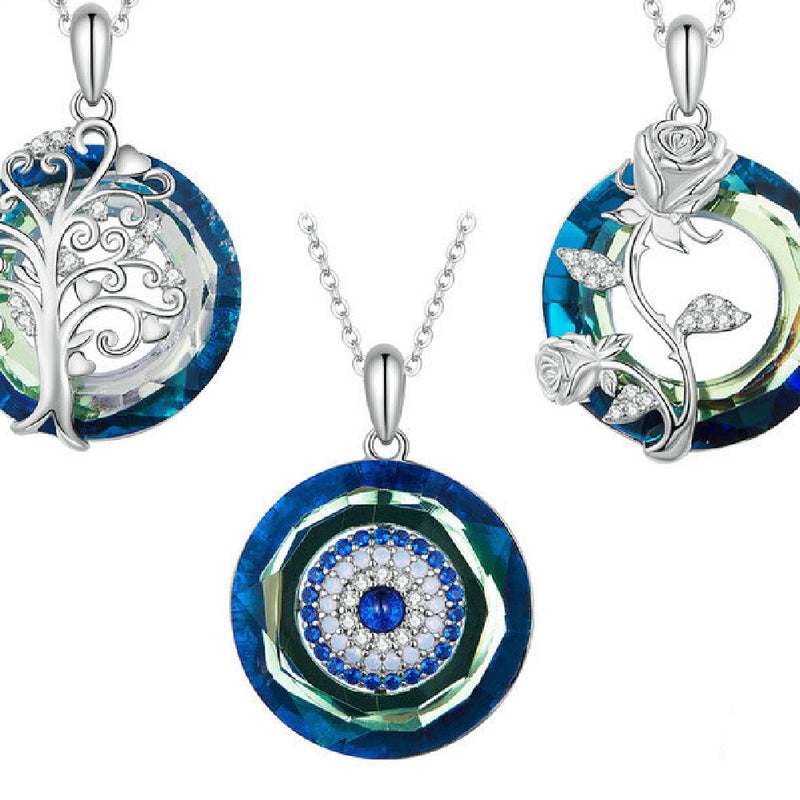 zircon vintage pendant necklace, view 2 - MRSLM