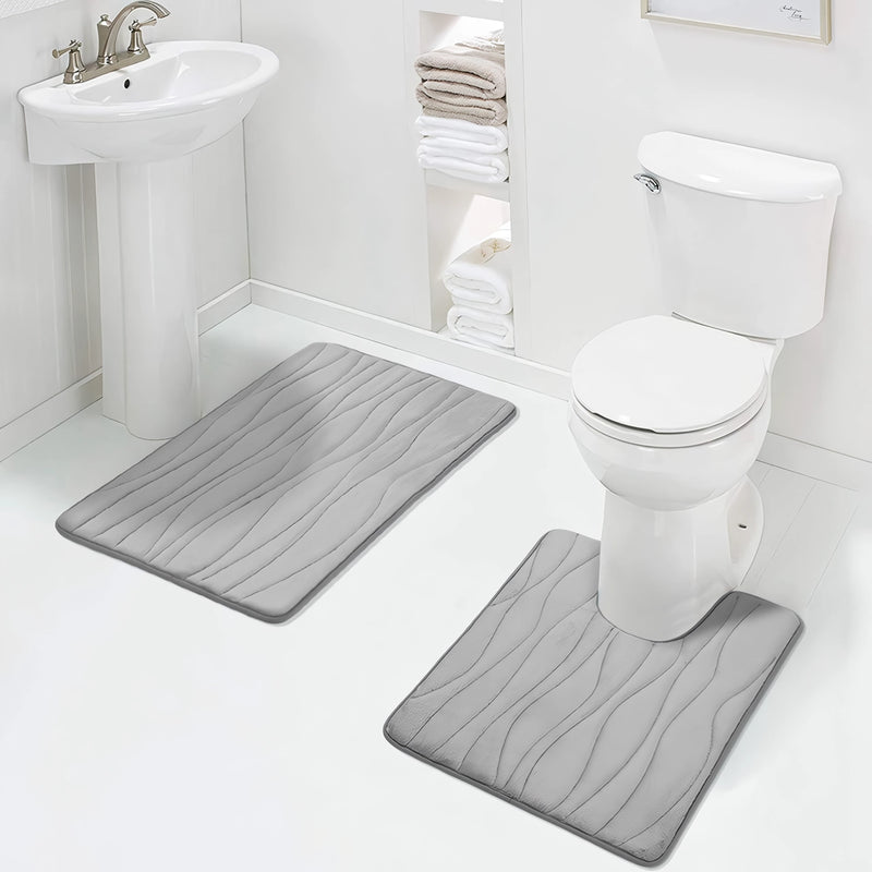 memory foam bathroom mat set, view 4 - MRSLM