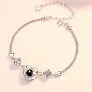 s925 silver heart projection bracelet, view 6 - MRSLM