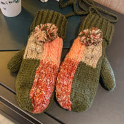 women's thick fleece knitted mittens, view 7 - MRSLM