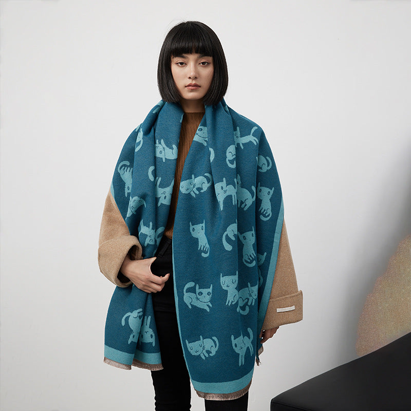 Women's long warm scarf - MRSLM