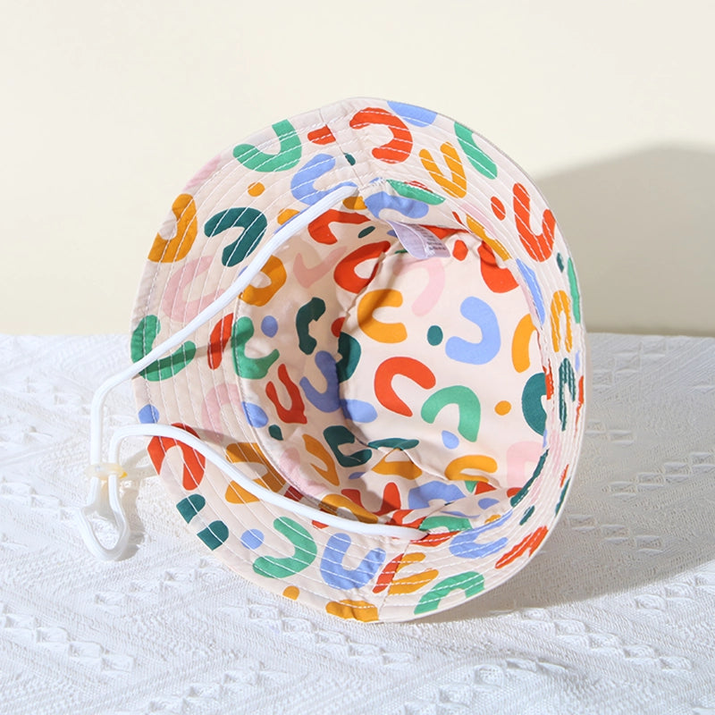 embroidered letter baby bucket hat, view 7 - MRSLM