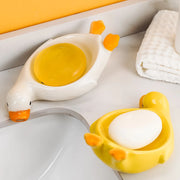 yellow duck ceramic soap dish, view 4 - MRSLM