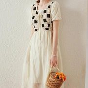 fake two-piece vest dress, view 2 - MRSLM