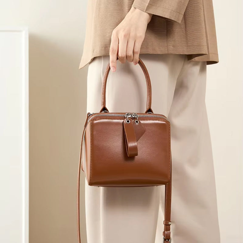 mini genuine leather crossbody bag, view 7 - MRSLM