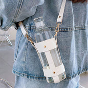 500ml glass water bottle with pu holder, view 4 - MRSLM