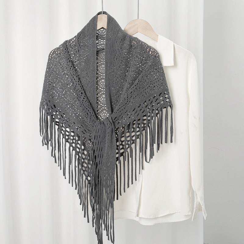 Knitted cardigan shawl, view 3 - MRSLM