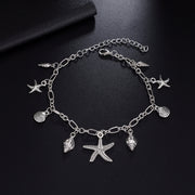 bohemian starfish anklet, view 8 - MRSLM