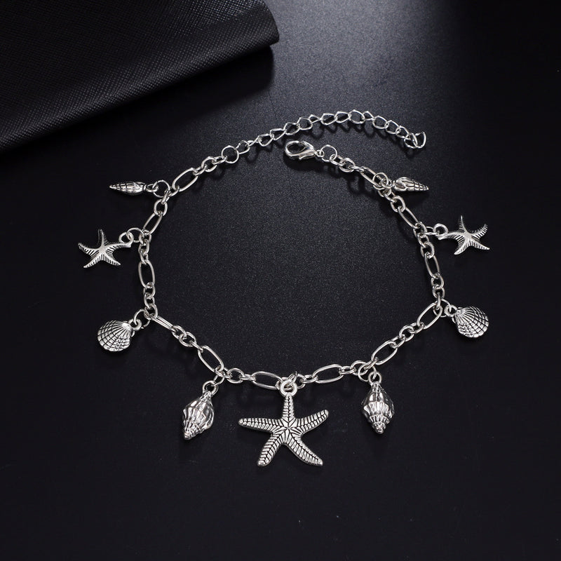bohemian starfish anklet, view 8 - MRSLM