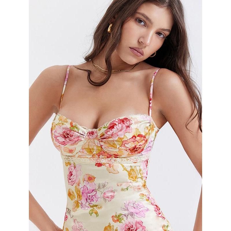floral midi dress, view 8 - MRSLM