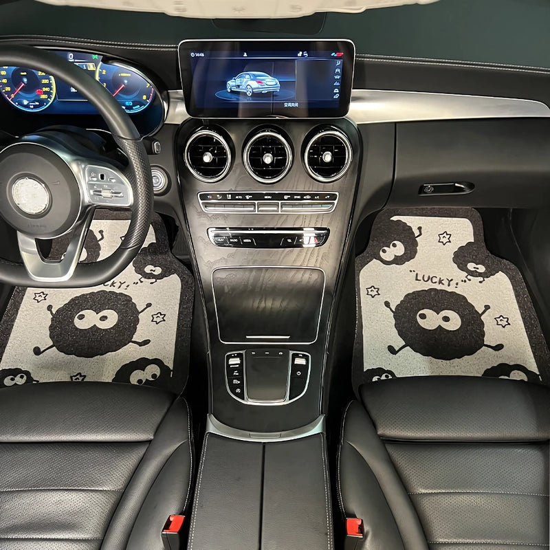 short plush car floor mats, view 5 - MRSLM