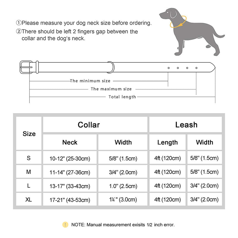 durable padded dog collar and leash set, view 12 - MRSLM