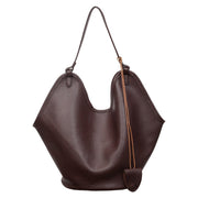 lychee-grain tote bucket bag, view 4 - MRSLM
