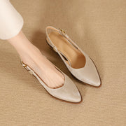 Slingback leather pumps, view 6 - MRSLM
