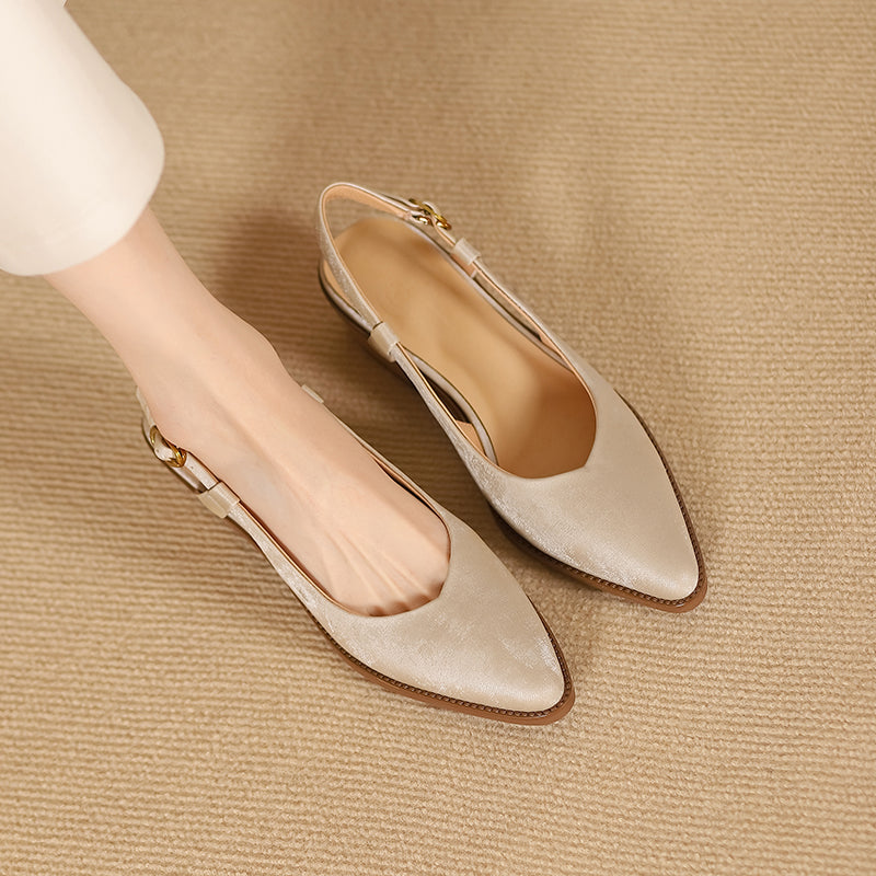 Slingback leather pumps, view 6 - MRSLM