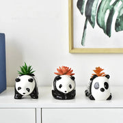 Panda ceramic flower pot, view 7 - MRSLM