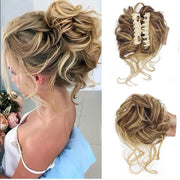 womens messy curly hair bun - MRSLM