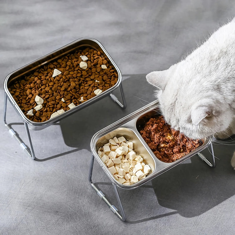 stainless steel elevated cat bowls - MRSLM