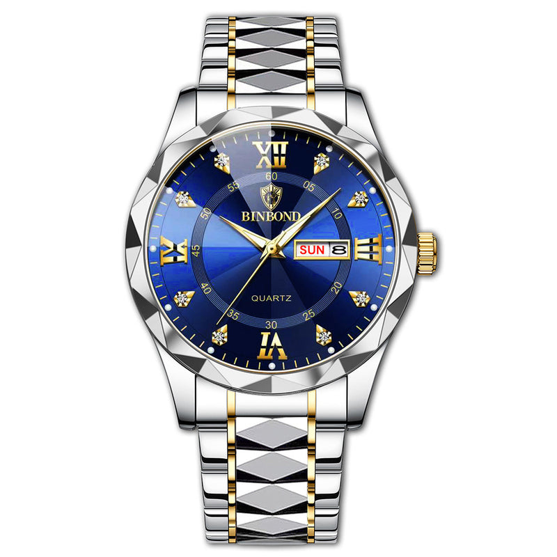 waterproof dual calendar watch, view 12 - MRSLM