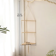 macrame floating shelf, view 11 - MRSLM