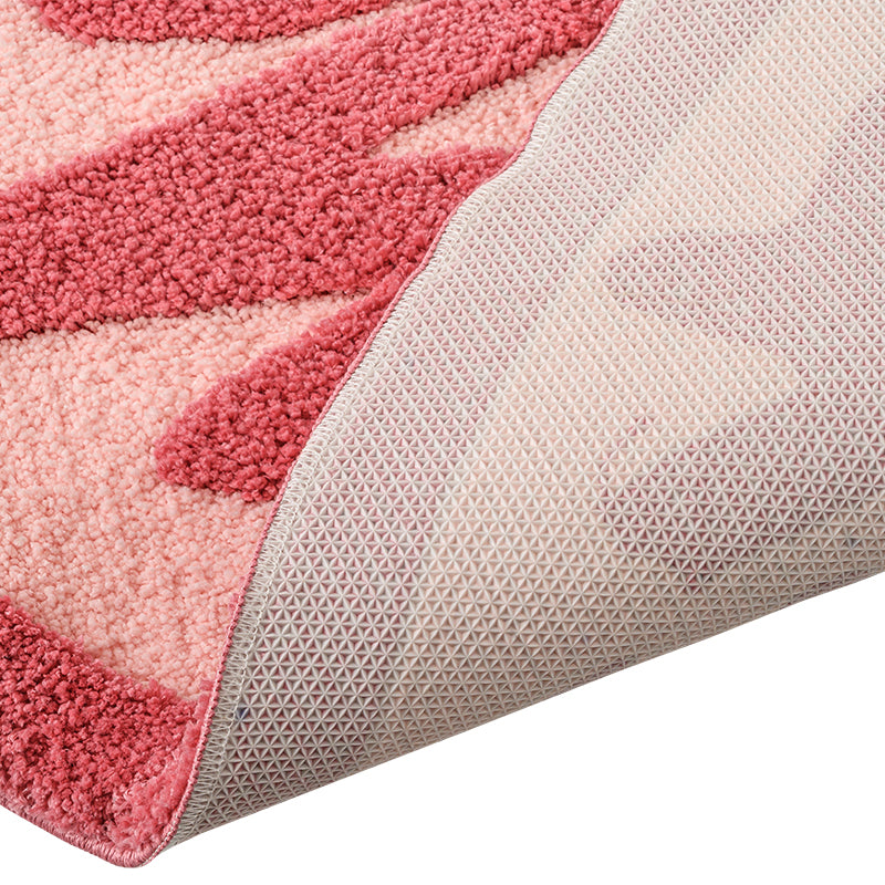 pink heart shaped tufted rug, view 6 - MRSLM