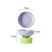 flower-shaped ceramic cat bowl, view 5 - MRSLM