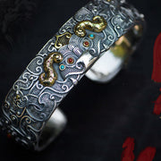 handmade carved pixiu bracelet, view 4 - MRSLM