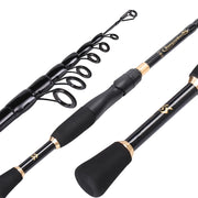 ultralight telescopic spinning fishing rod, view 4 - MRSLM