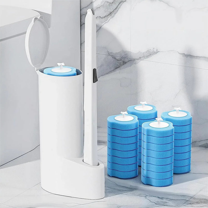 disposable toilet brush cleaner kit, view 2 - MRSLM