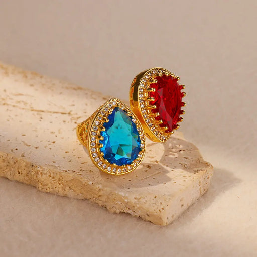 water drop zircon ring - MRSLM