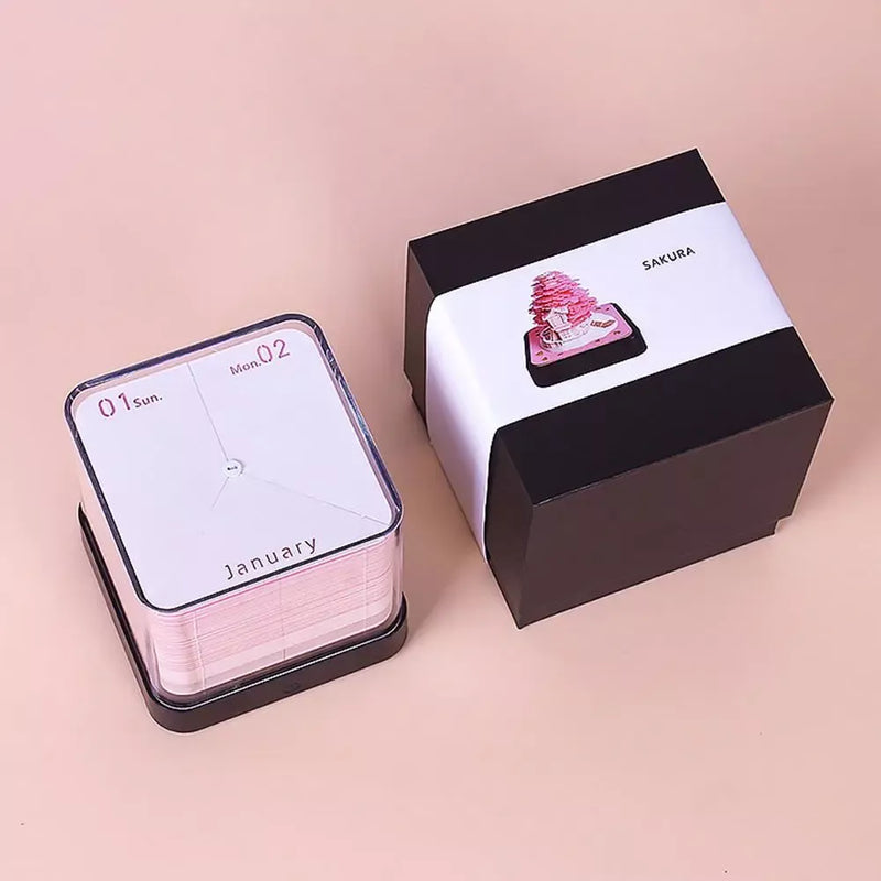 3d paper art desk calendar, view 7 - MRSLM