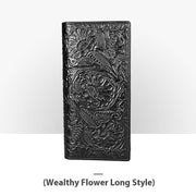 embossed leather wallet, view 22 - MRSLM