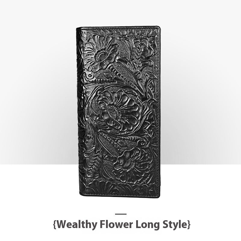 embossed leather wallet, view 22 - MRSLM