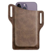 men's leather phone belt pouch, view 2 - MRSLM