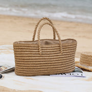 large straw tote bag, view 4 - MRSLM