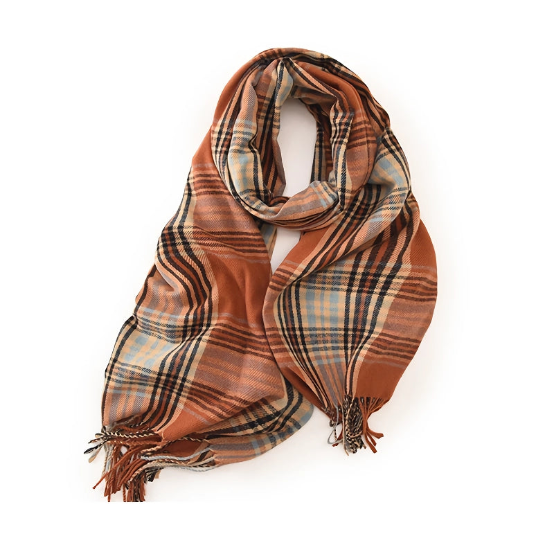 imitation cashmere plaid winter scarf, view 6 - MRSLM