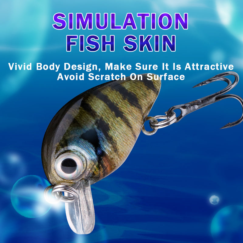 5pcs mini bass fishing lure set, view 6 - MRSLM