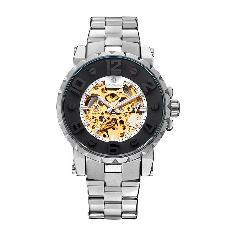 men's full skeleton mechanical watch, view 6 - MRSLM