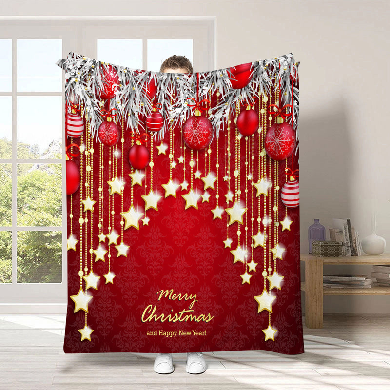 Christmas digital-print throw blanket, view 9 - MRSLM