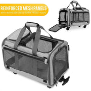 mesh dog carrier with wheels, view 7 - MRSLM