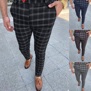 men's business checked casual pants - MRSLM