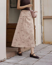 retro corduroy midi skirt, view 4 - MRSLM
