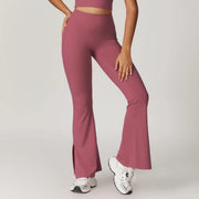 high waist flared yoga pants, view 5 - MRSLM