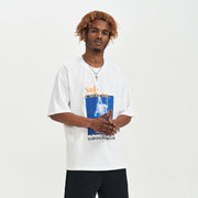 Men's loose letter print T-shirt, view 2 - MRSLM