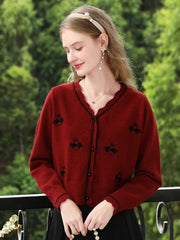 v-neck casual knitted cardigan, view 4 - MRSLM