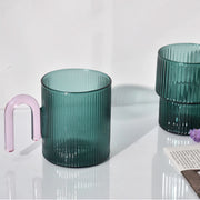 heat resistant glass mug with colorful handle, view 9 - MRSLM
